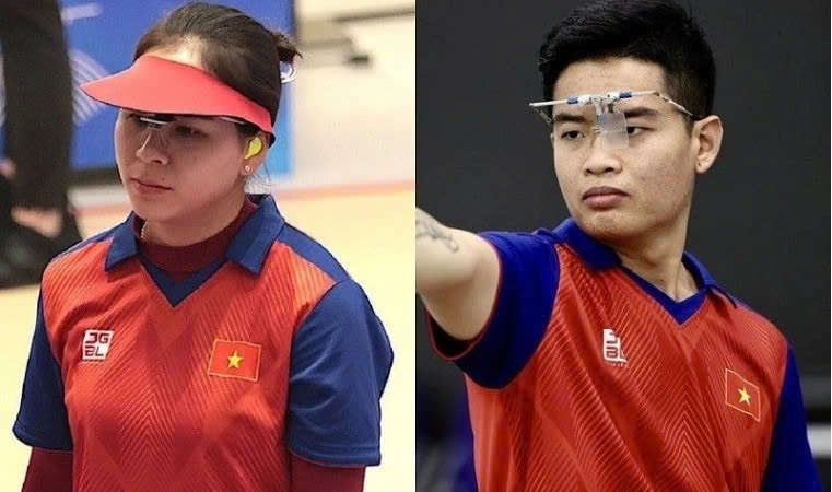 SEA Games 33 medalist Trinh Thu Vinh (L) and Asian medalist Pham Quang Huy will continue to hunt for medals next year. (Photo: vietnamnet.vn)