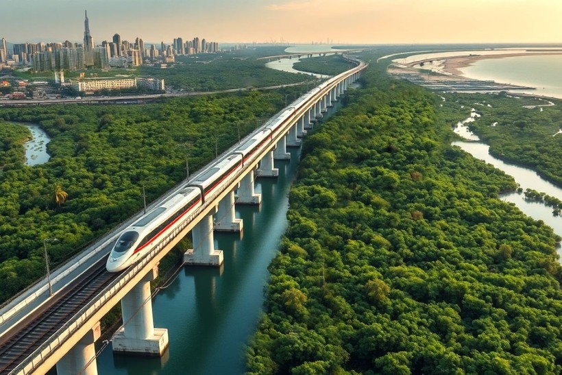 Illustration of Ben Thanh–Can Gio railway (Photo: VinSpeed)