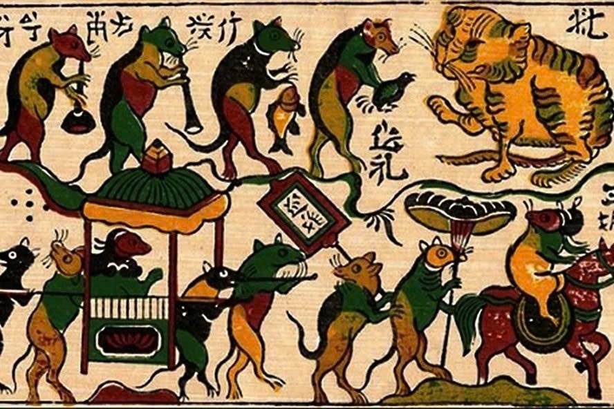 Dong Ho folk painting "The Rat Wedding"
