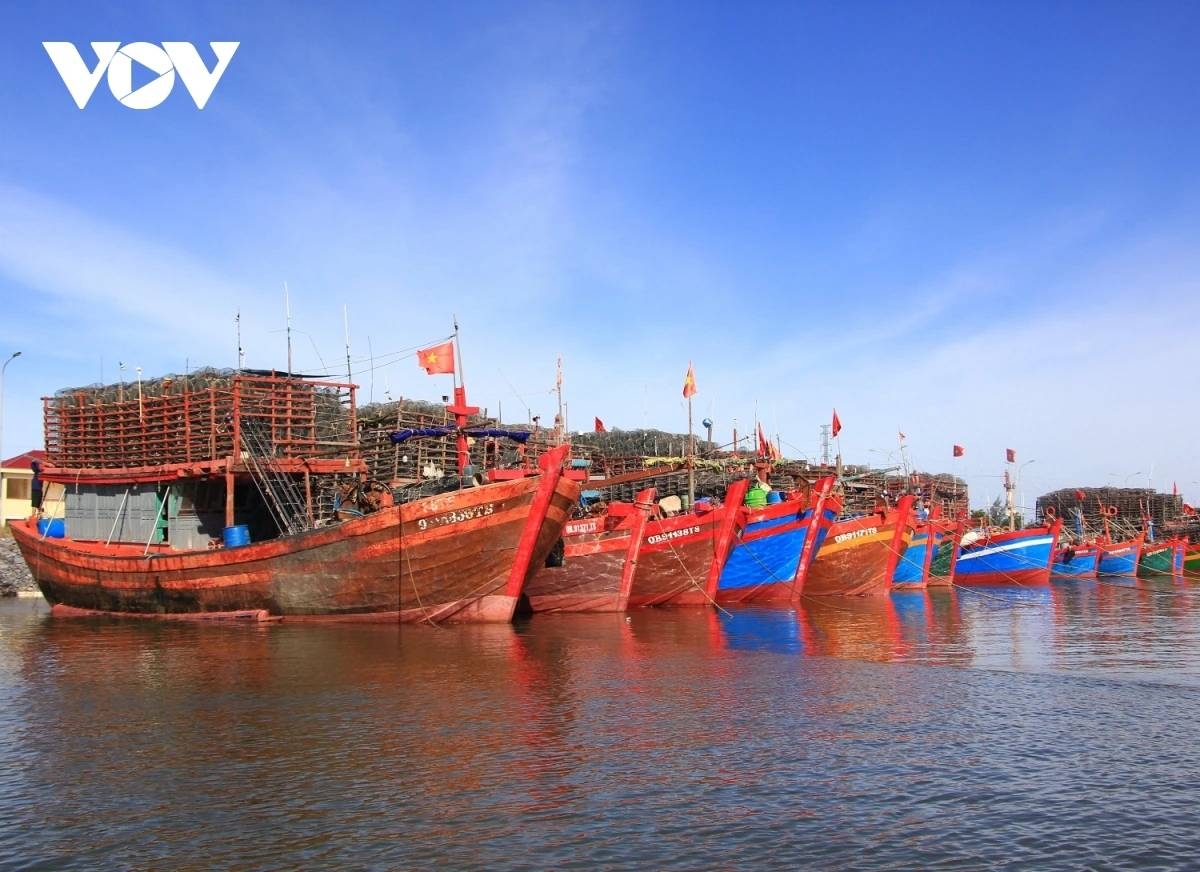 Offshore fishing boats of fishermen from Quang Tri province