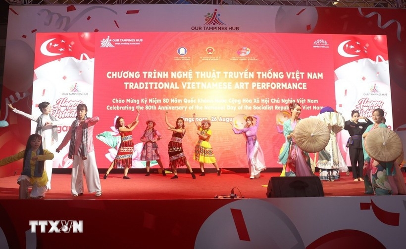 A performance at the Vietnamese traditional arts showcase in Singapore (Photo: VNA)