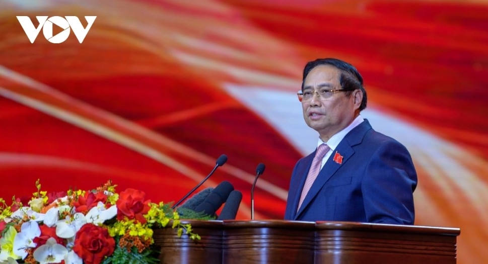Prime Minister Pham Minh Chinh speaks at the congress