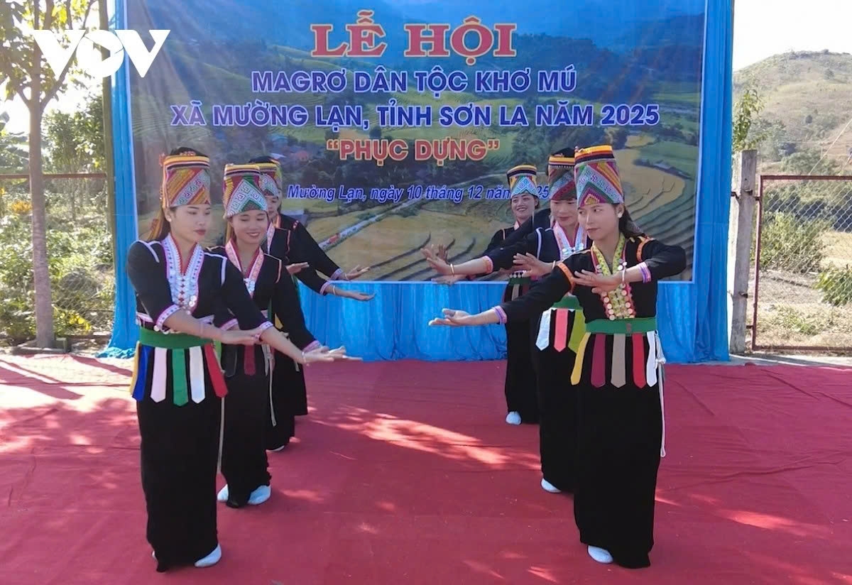Recreating the Mah Grơ ritual of the Khơ Mú ethnic group in Muong Lan commune