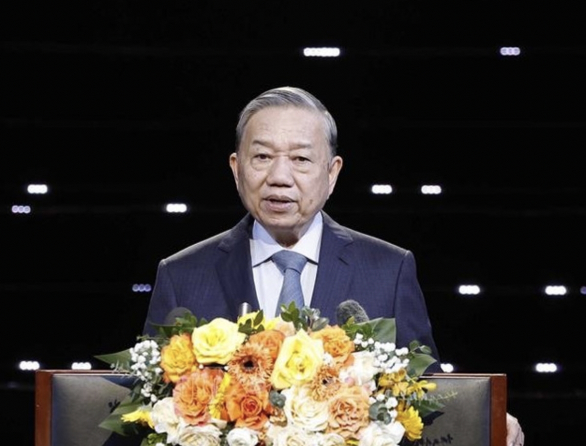 arty General Secretary To Lam speaks at the “Ho Chi Minh – Journey of Aspiration 2025” programme (Photo: VNA)