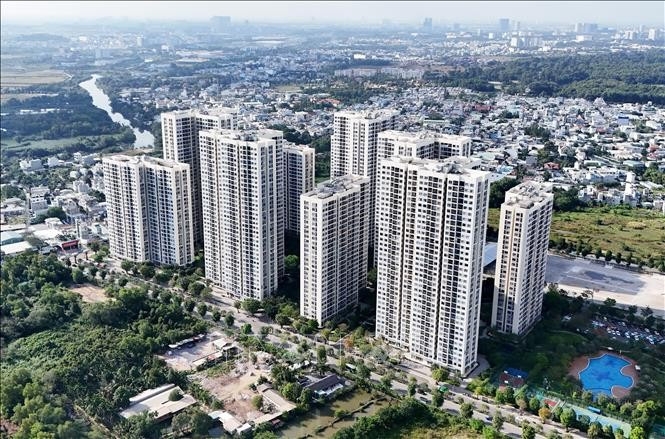An apartment complex in Long Binh ward, Ho Chi Minh City.