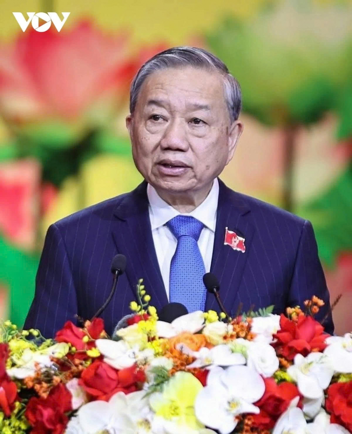 Party General Secretary To Lam speaks at the 11th National Patriotic Emulation Congress.