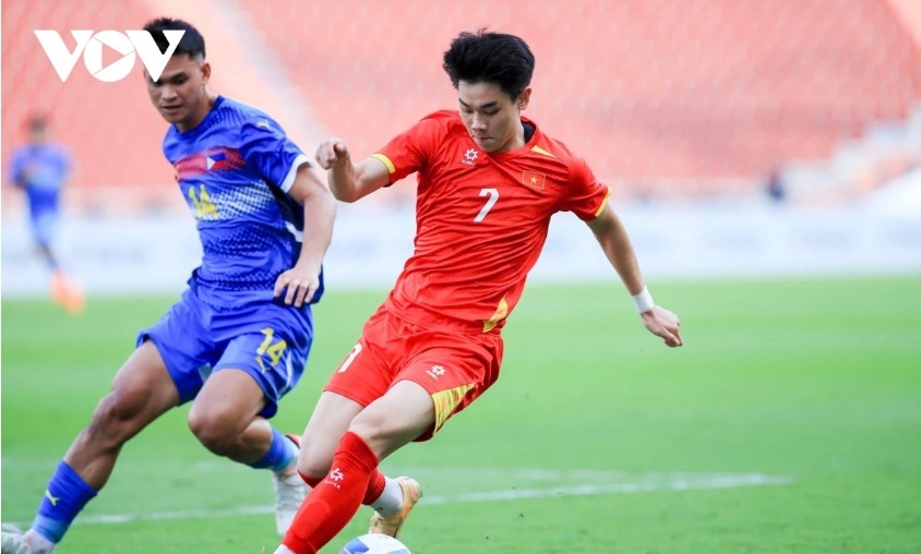 Vietnam U22 struggle against the disciplined defensive setup of the Philippines U22