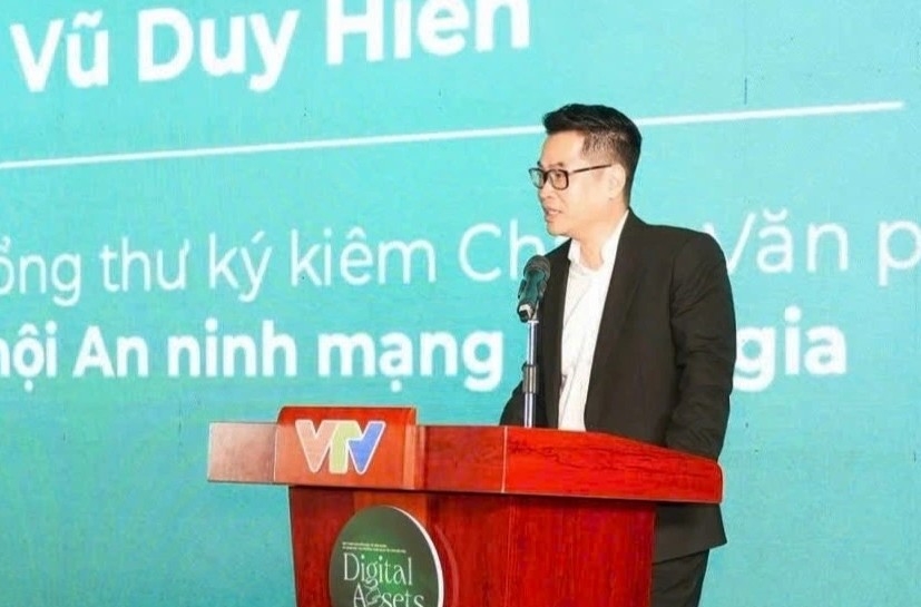 Deputy Secretary General and Chief of Office of the National Cyber Security Association Vu Duy Hien speaks at the seminar (Photo: NCA)