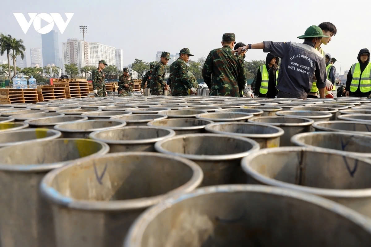 At the site, racks of high-altitude fireworks launch tubes and supporting frames have been transported to the venue by trucks since January 11.