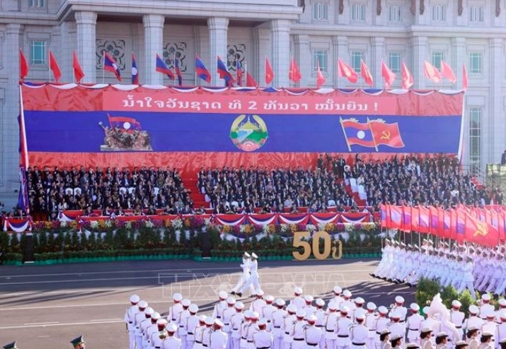 A ceremony marking the 50th anniversary of the National Day off Laos held at That Luang Square in Vientiane on December 2, 2025 (Photo: VNA)