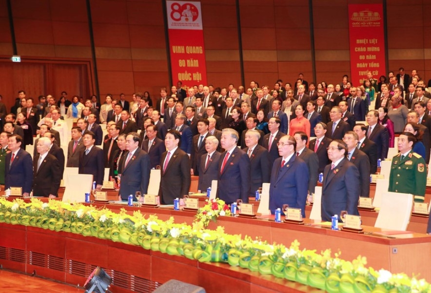 Participants in the ceremony marking the 80th anniversary of the first General Election to elect the Vietnamese National Assembly (January 6, 1946–2026) in Hanoi on January 6, 2025 (Photo: VNA)