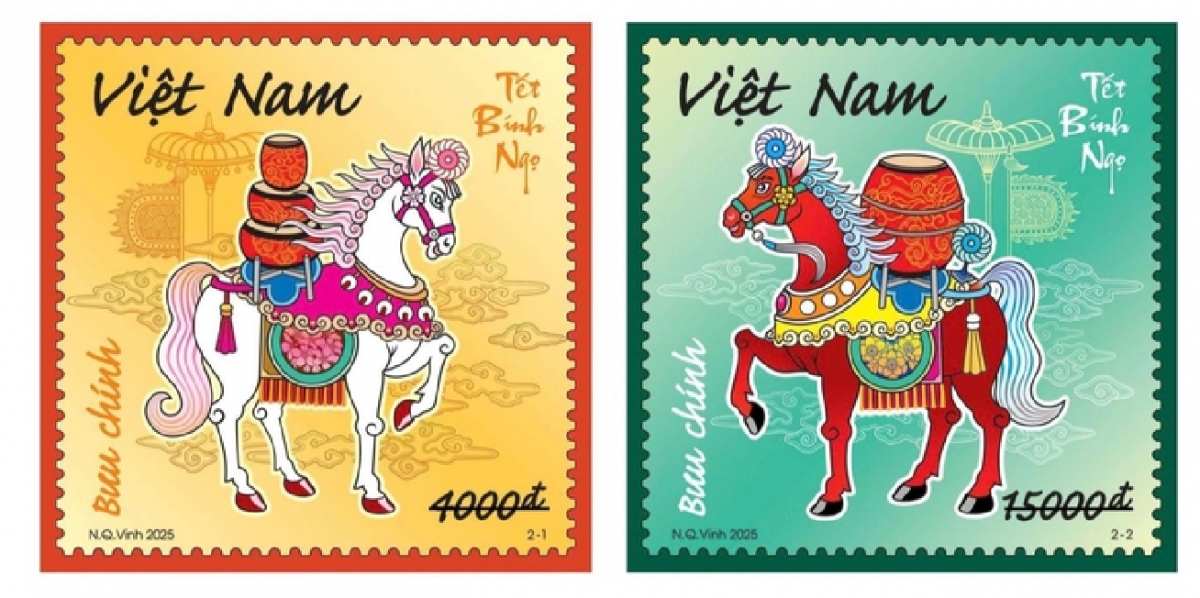 The stamp set marking the Lunar Year of the Horse is released (Photo of the Ministry of Science and Technology)