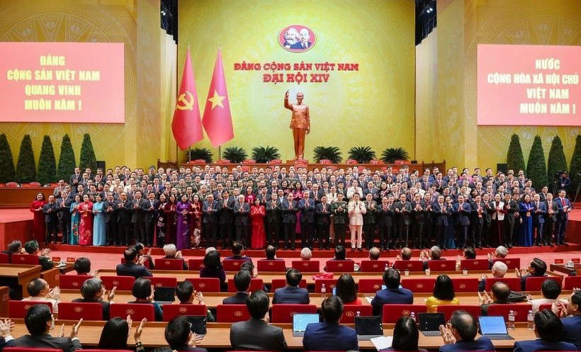 The 14th Party Central Committee comprising 200 members make debut at the National Party Congress in Hanoi