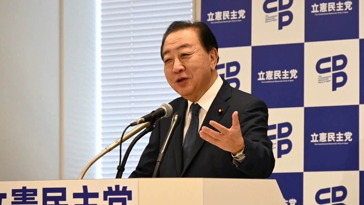 Former Japanese Prime Minister Yoshihiko Noda, leader of Japan’s Constitutional Democratic Party. (Photo: CDP)