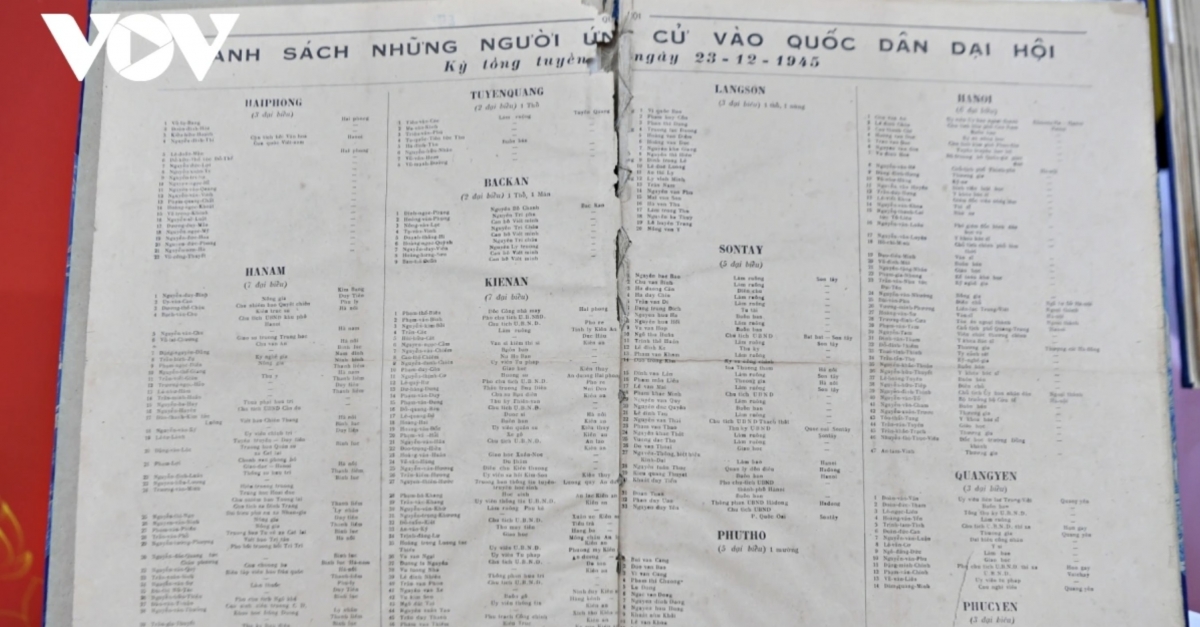 Lists of candidates standing for election to the first National Assembly in localities are on display at the National Library of Vietnam.