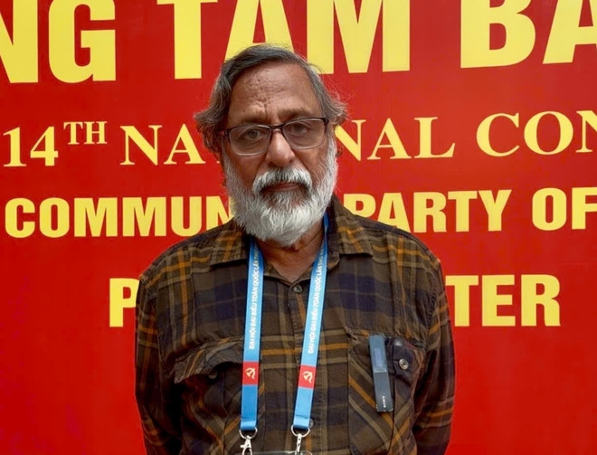 Kango Bhalchandra, Editor-in-Chief of New Age, the newspaper of the Communist Party of India (Photo: VNA)
