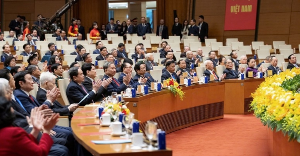 The ceremony marking the 80th anniversary of Vietnam’s first General Election to elect the National Assembly is held solemnly at Dien Hong Hall, the National Assembly House.
