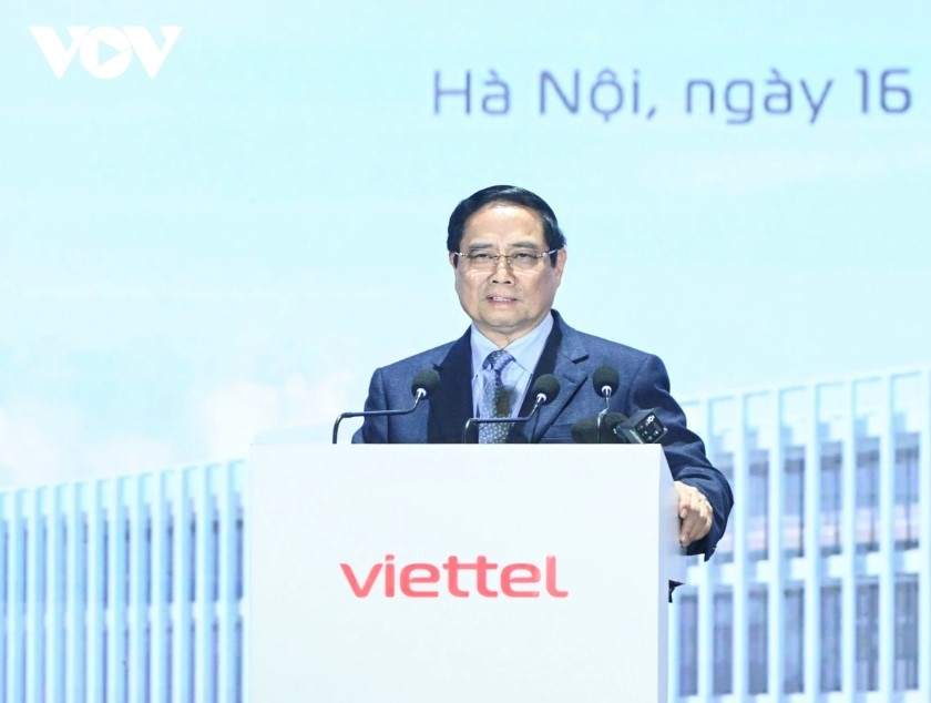 Prime Minister Pham Minh Chinh addresses the ceremony