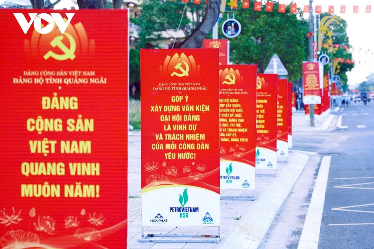 Quang Ngai streets during the 14th National Congress of the Communist Party of Vietnam