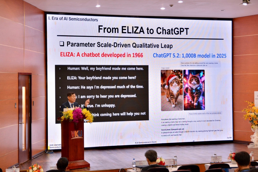 Delegates exchange views on semiconductors, integrated circuits and electronics (Photo: giaoducthoidai.vn)