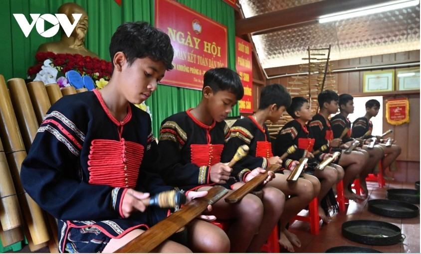 Training and instruction classes in gongs and traditional musical instruments give young people greater access to their cultural heritage.