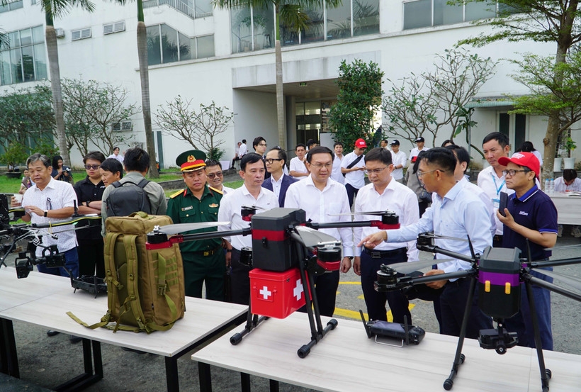 At a display of UAVs