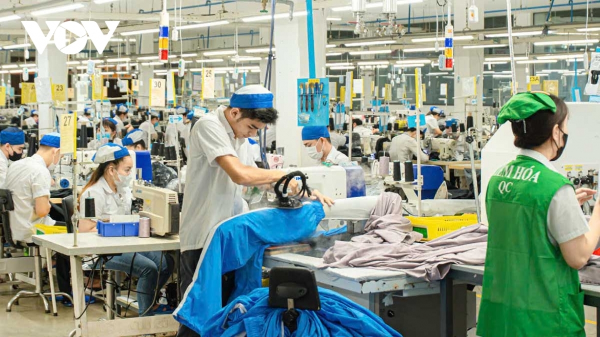 Sportswear production at a Viet Tien factory in Vietnam