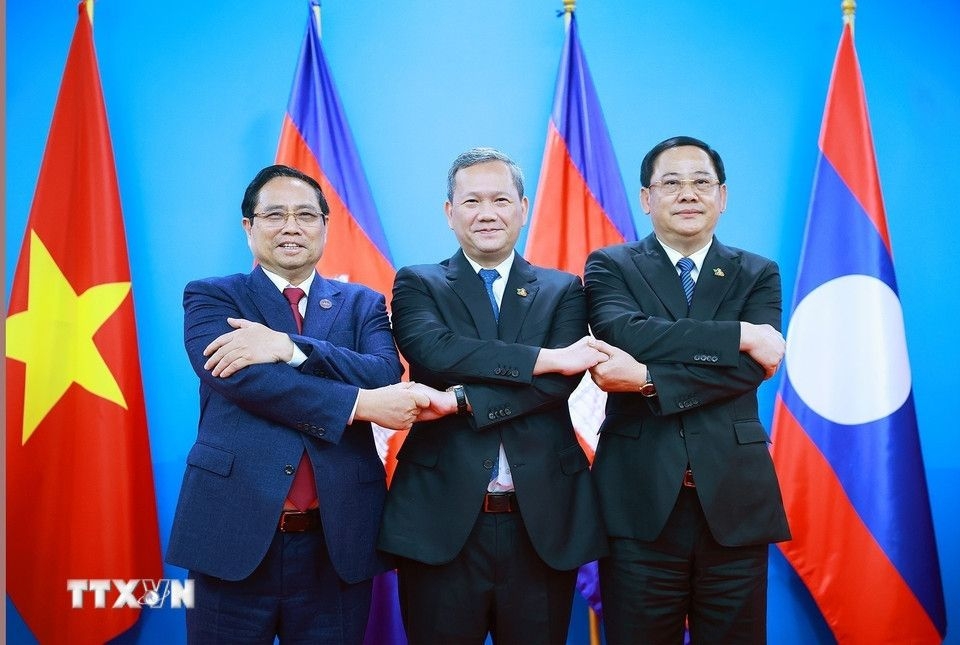 Vietnamese Prime Minister Pham Minh Chinh also holds a working meeting with Cambodian Prime Minister Hun Manet and Lao Prime Minister Sonexay Siphandone to follow up on the conclusions of the earlier tripartite meeting of the leaders of the ruling parties of Vietnam, Cambodia and Laos.