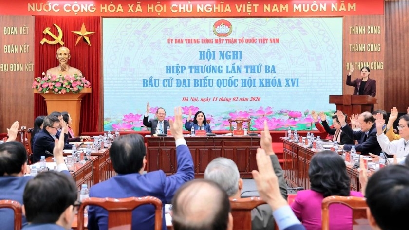 All delegates attending the conference unanimously agreed on a list of 217 nominees from central agencies and organisations eligible to stand for election to the 16th legislature.