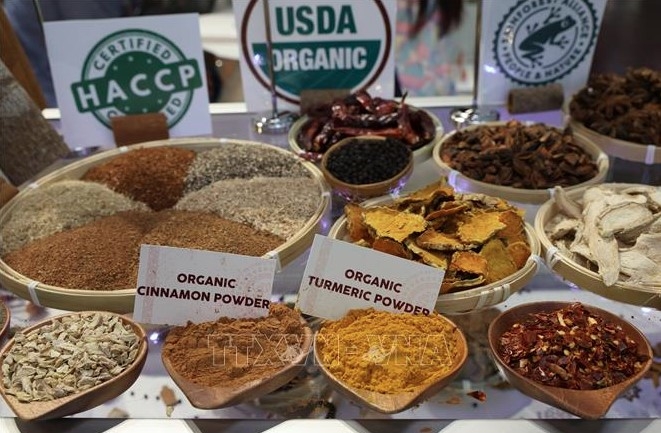 Vietnamese organic spices on display at Biofach 2026 (Photo: VNA)