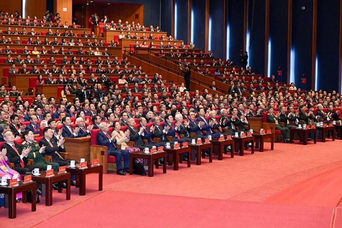 Delegates at the closing ceremony of the 14th National Party Congress in Hanoi on January 23, 2026