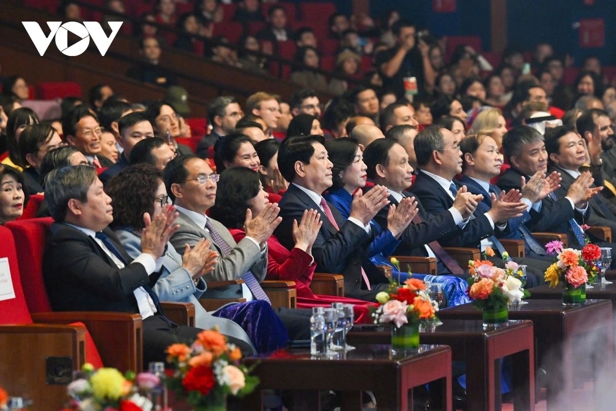 Delegates attend the Homeland Spring 2026 programme in Hanoi on February 8