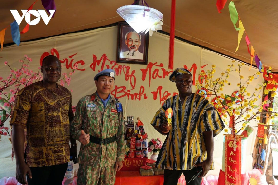 International friends congratulate Vietnamese peacekeepers on the traditional Lunar New Year 2026