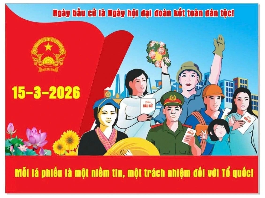 Vietnamese voters will cast their ballots to elect deputies to the 16th National Assembly and People's Councils at the local level on March 15, 2026