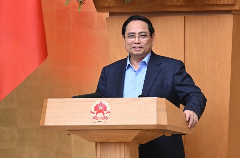  Prime Minister Pham Minh Chinh speaks at the meeting