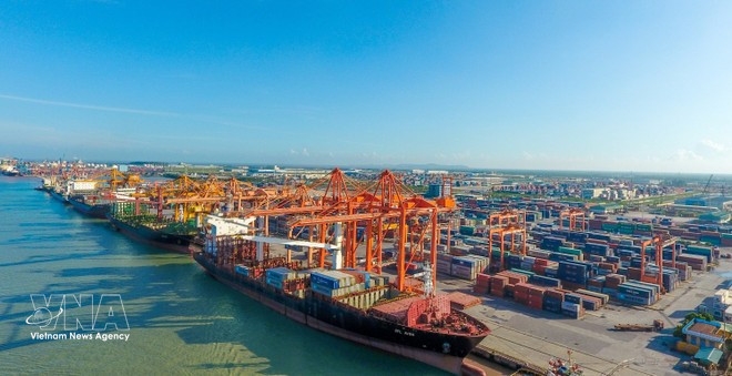 A view of Tan Vu port in Hai Phong city