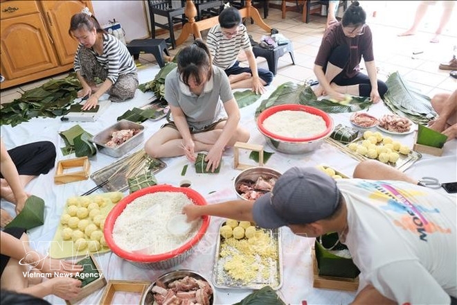 The day of wrapping banh chung is always the most eagerly anticipated occasion for the Vietnamese community in South Africa. 