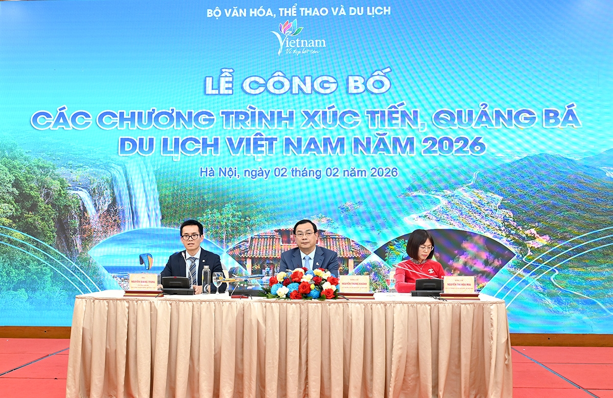 The Vietnam national Authority of TOurism unveils the national tourism promotion programme for 2026, focusing on key markets. (Photo: VNAT)