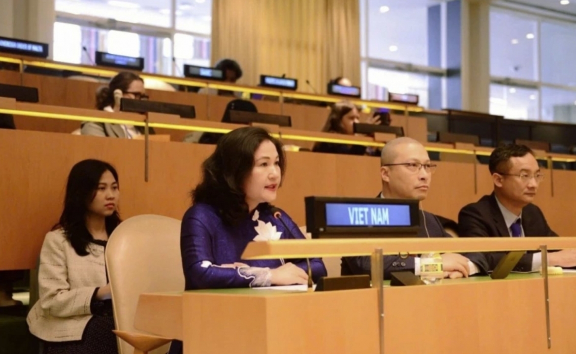 Deputy Minister of Home Affairs Nguyen Thi Ha attends the CSW70 event