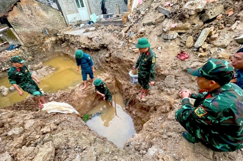 The bomb lay buried beneath the foundation of the homeowner