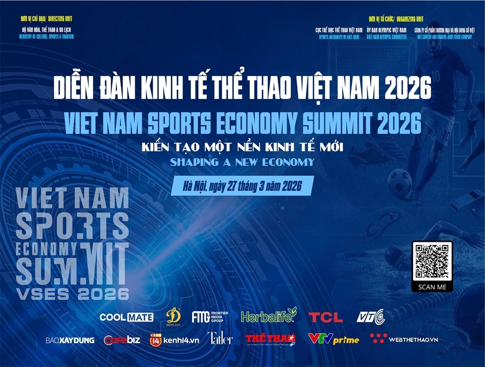 The Vietnam Sports Economy Summit 2026 is set to take place in Hanoi on March 27. (Photo: tdtt.gov.vn)