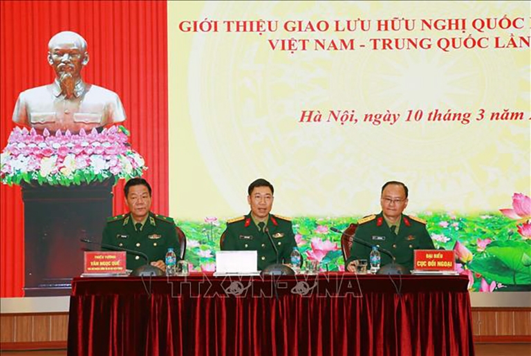 The Ministry of National Defence holds a press briefing on the 10th Vietnam–China Border Defence Friendship Exchange on March 18-19. (Photo: VNA)