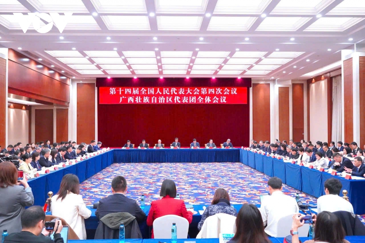 Delegates from Guangxi at an open discussion on the draft outline of China’s 15th Five-Year Plan (2026–2030) at the fourth session of the 14th National People's Congress in Beijing