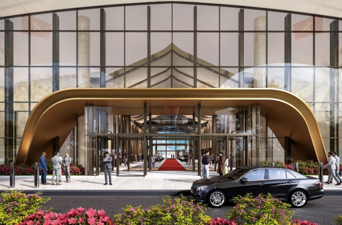 Exterior design of the VIP terminal’s main hall