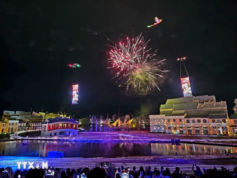 A fireworks display at the 2026 Festival of Light and Heritage