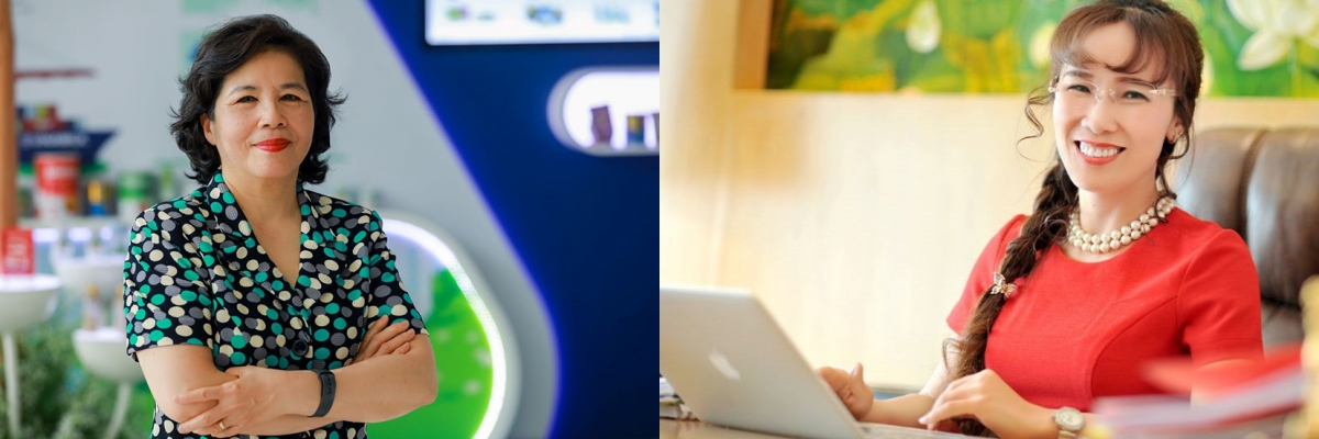 Vietnamese business leaders Mai Kieu Lien, CEO of Vinamilk, and Nguyen Thi Phuong Thao, Chairwoman of VietJet Air and Sovico Group. Their success highlights the growing role of women in leadership, innovation and entrepreneurship in Vietnam.