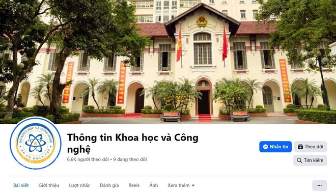 The Ministry of Science and Technology has launched a Facebook page “Thong tin Khoa hoc va Cong nghe” (Information about Science and Technology). (Photo: VNA)