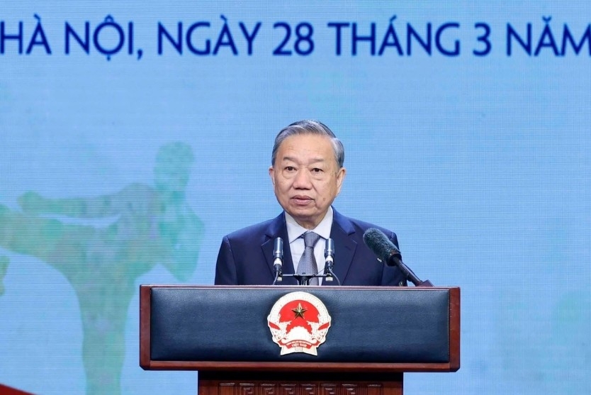 Party General Secretary To Lam speaks at the ceremony (Photo: VNA)