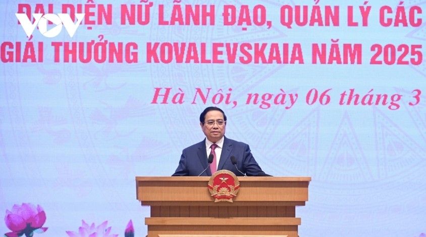 PM Pham Minh Chinh speaks at the event