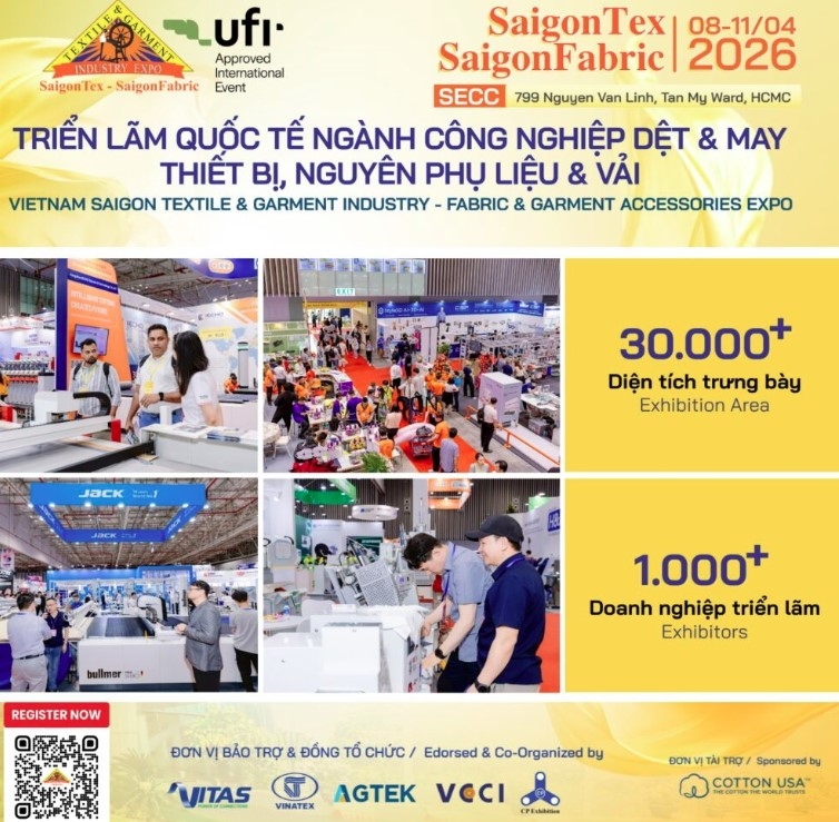 More than 1,000 exhibitors from 22 countries and territories are expected to take part in the event
 (Photo: saigontex.com.vn)